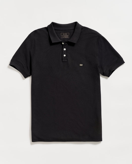 Pique Polo Black Billy Reid
