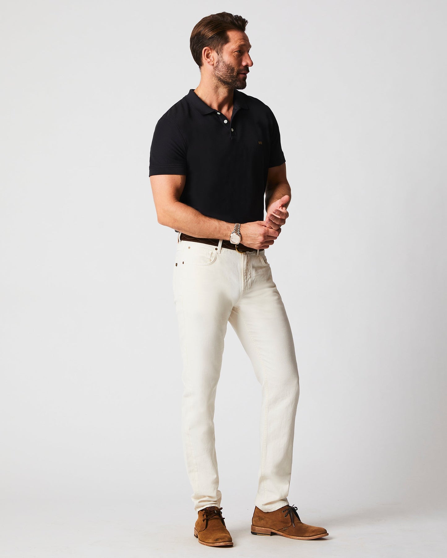 Pique Polo Black Billy Reid