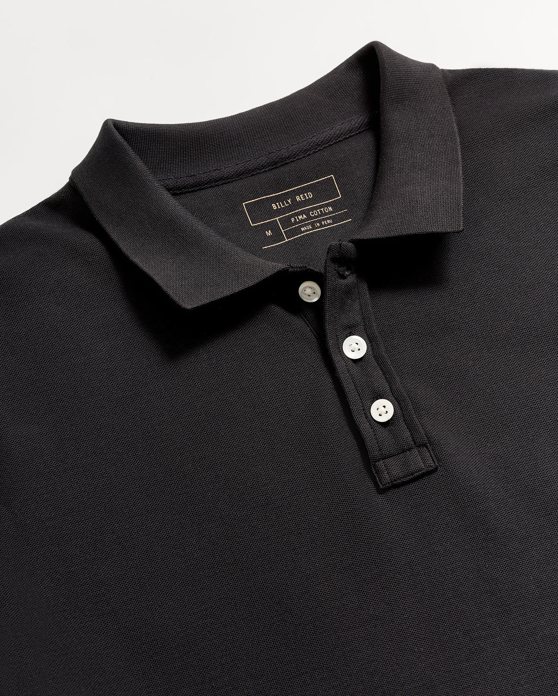 Pique Polo Black Billy Reid