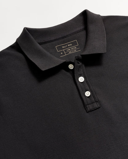 Pique Polo Black Billy Reid