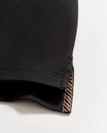 Pique Polo Black Billy Reid
