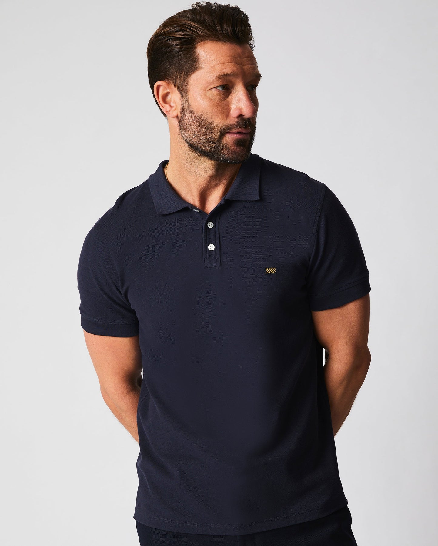 Pique Polo Navy Billy Reid