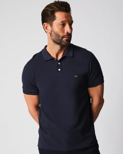 Pique Polo Navy Billy Reid