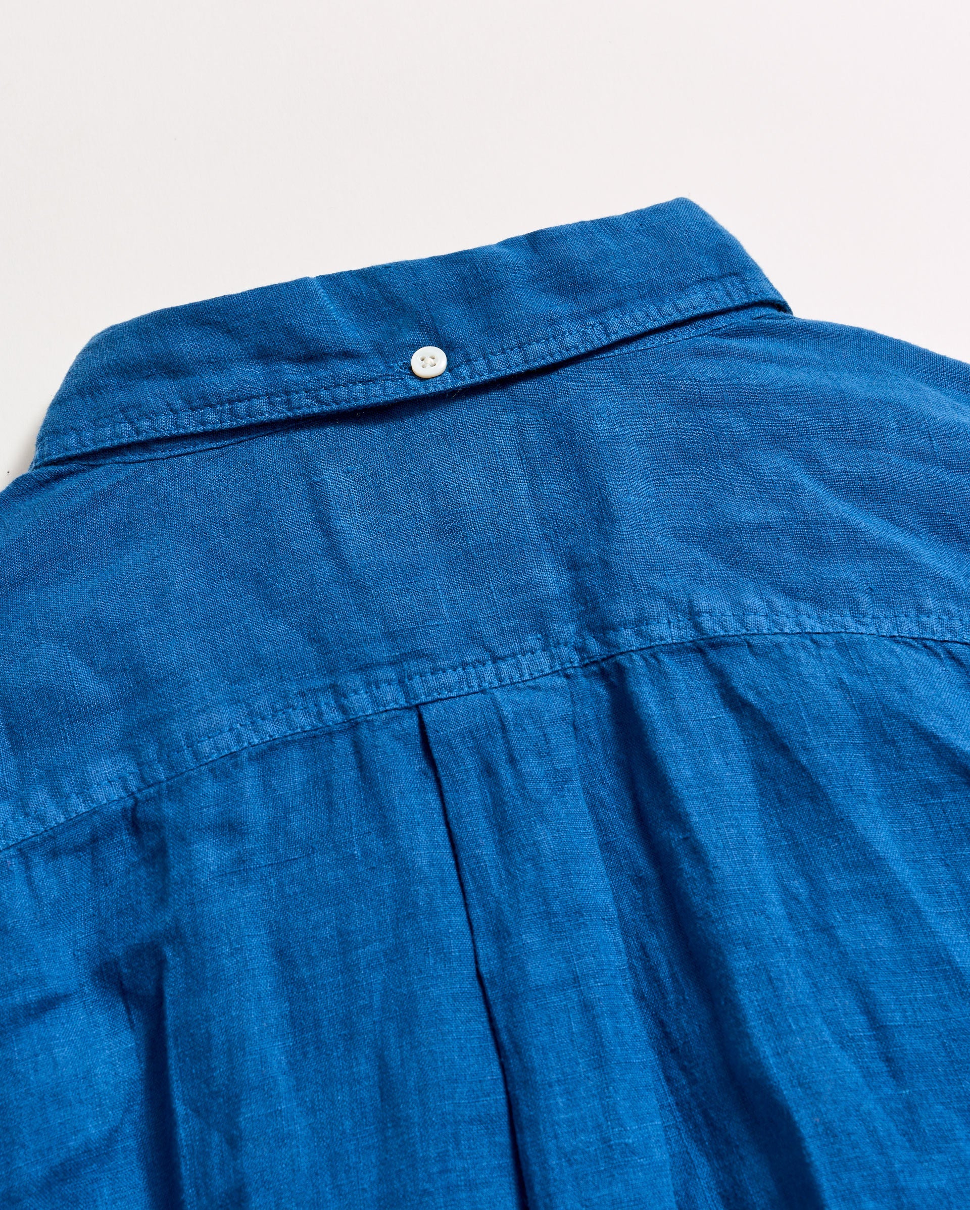 Short Sleeve Linen Tuscumbia Shirt Button Down Dark Blue Billy Reid