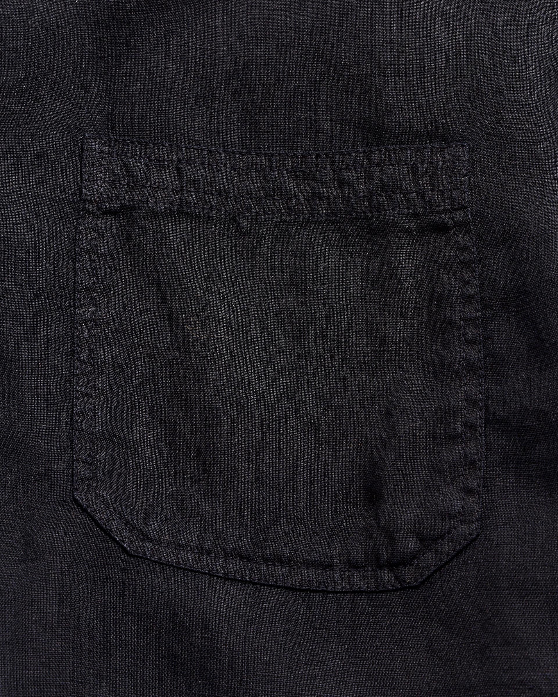 Short Sleeve Linen Tuscumbia Shirt Button Down Black Billy Reid
