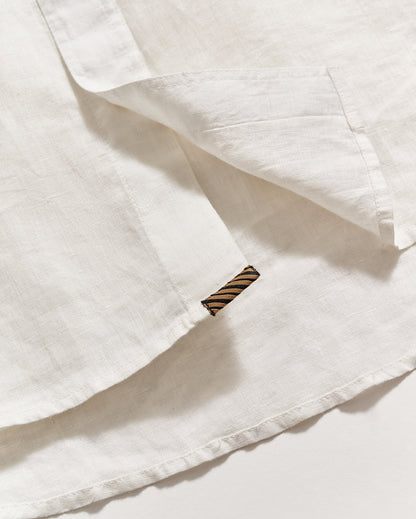 Short Sleeve Linen Tuscumbia Shirt Button Down White Billy Reid