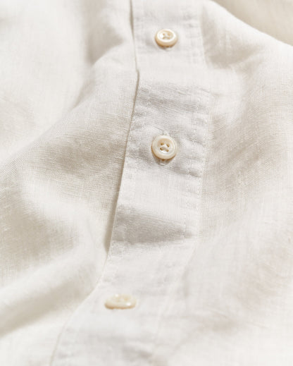 Short Sleeve Linen Tuscumbia Shirt Button Down White Billy Reid