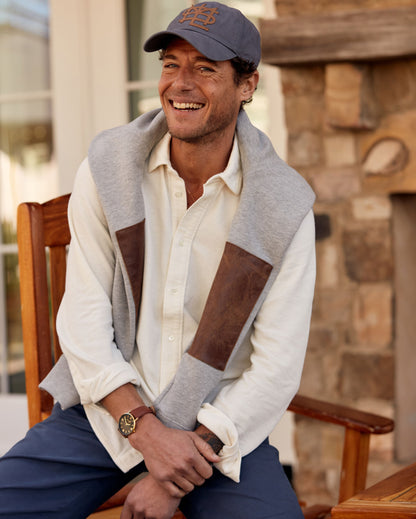 Long Sleeve Knit Yellowhammer Shirt Tinted White Billy Reid