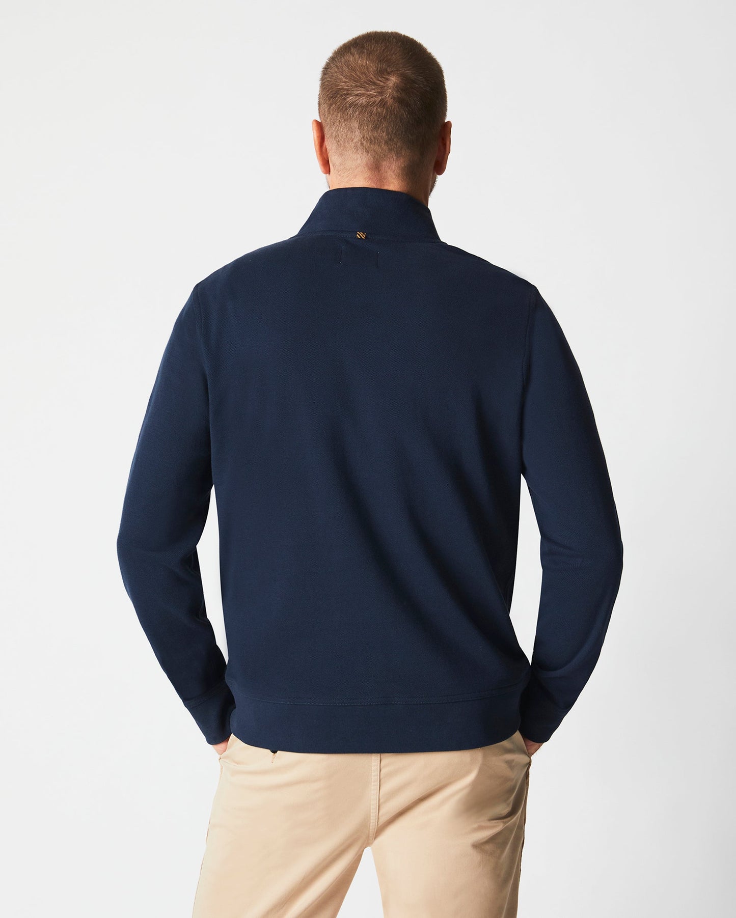 Cullman Half Zip Navy Billy Reid