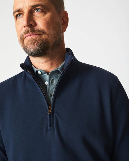 Cullman Half Zip Navy Billy Reid