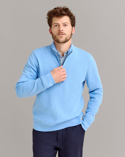 Cullman Half Zip French Blue Billy Reid