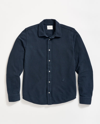 Long Sleeve Knit Yellowhammer Shirt Carbon Blue Billy Reid