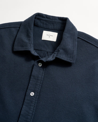 Long Sleeve Knit Yellowhammer Shirt Carbon Blue Billy Reid