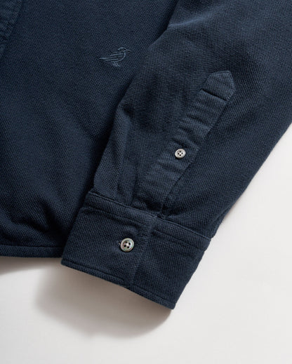 Long Sleeve Knit Yellowhammer Shirt Carbon Blue Billy Reid