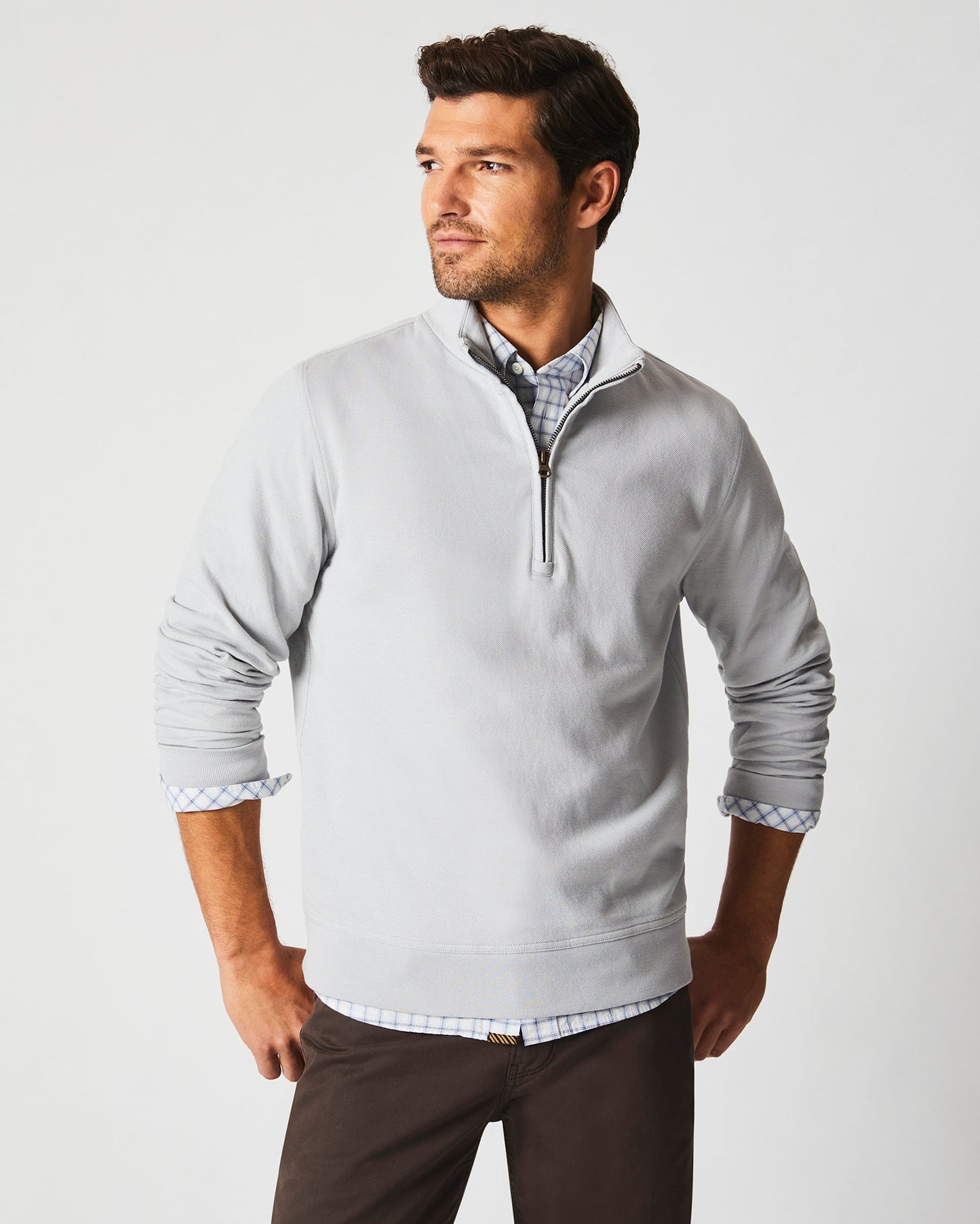 Cullman Half Zip Silver Billy Reid