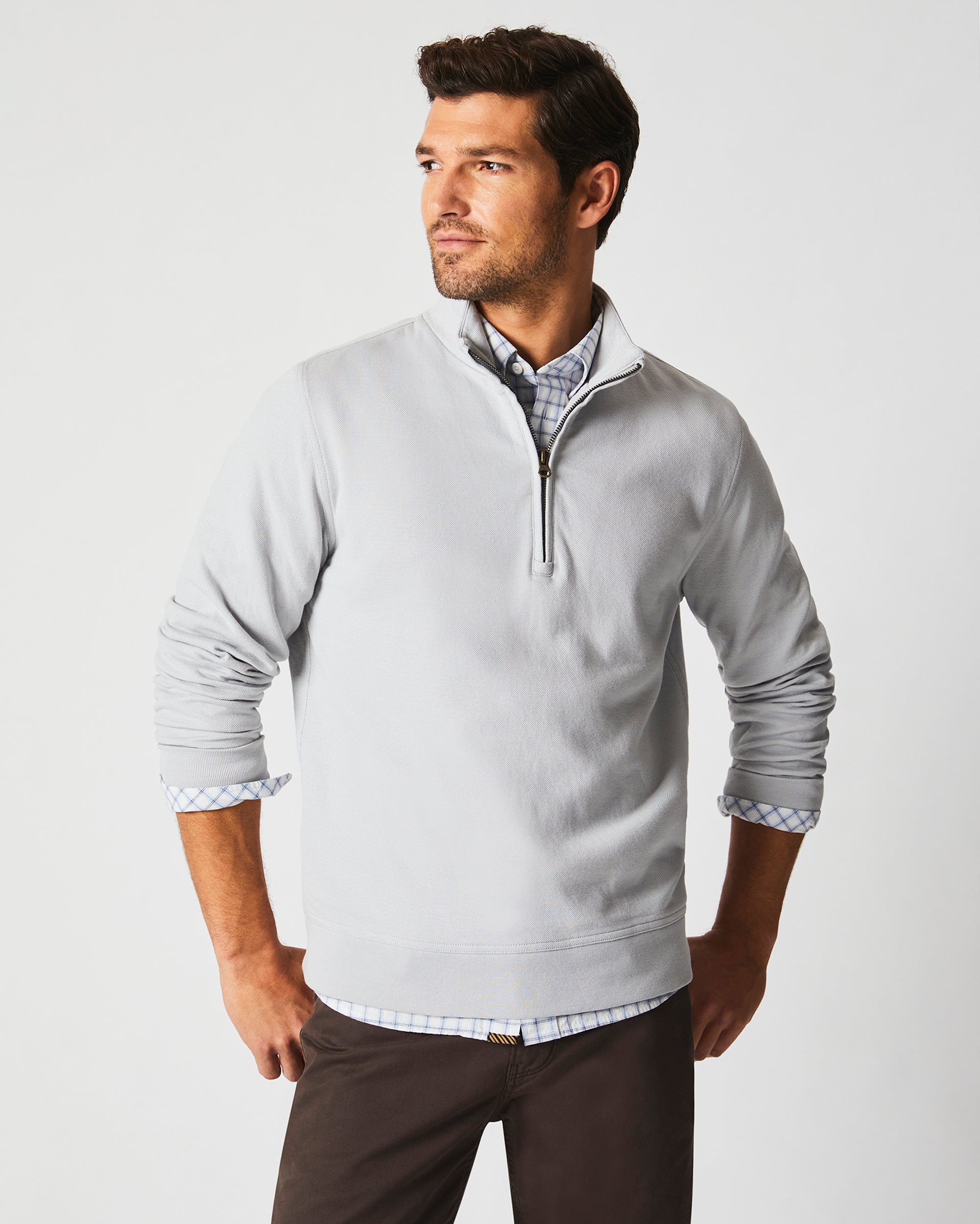 Cullman Half Zip Silver Billy Reid