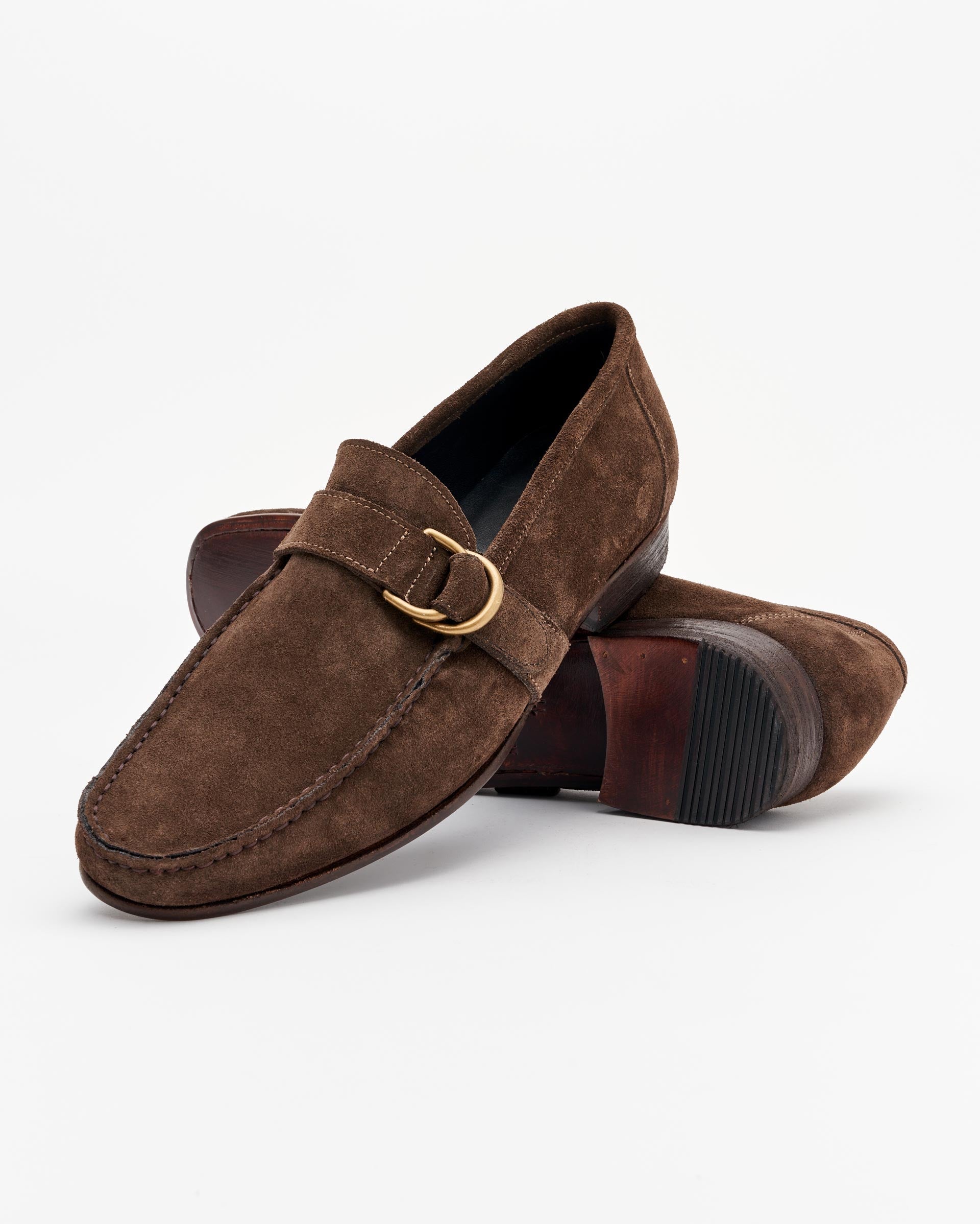 D-Ring Loafer Olive/Brown Billy Reid