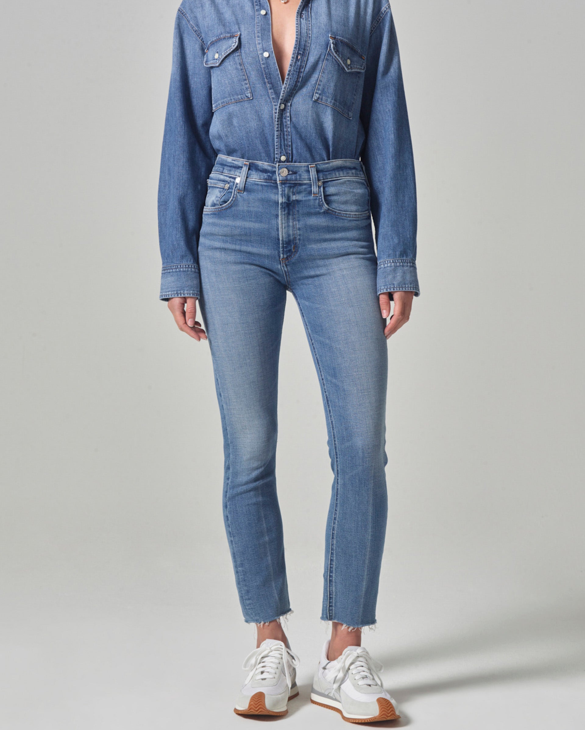 Citizens Of Humanity Isola Straight Crop (Splendor) Medium Indigo Billy Reid
