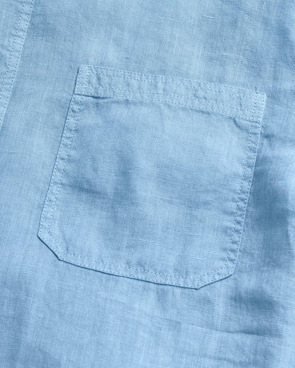 Tuscumbia Linen Shirt Button Down French Blue Billy Reid