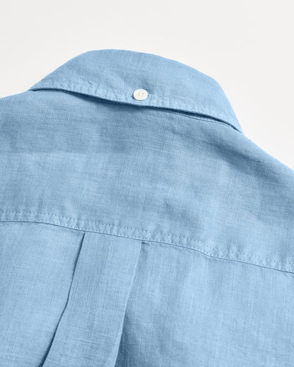 Tuscumbia Linen Shirt Button Down French Blue Billy Reid