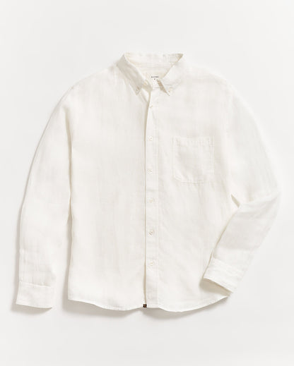 Tuscumbia Linen Shirt Button Down White Billy Reid