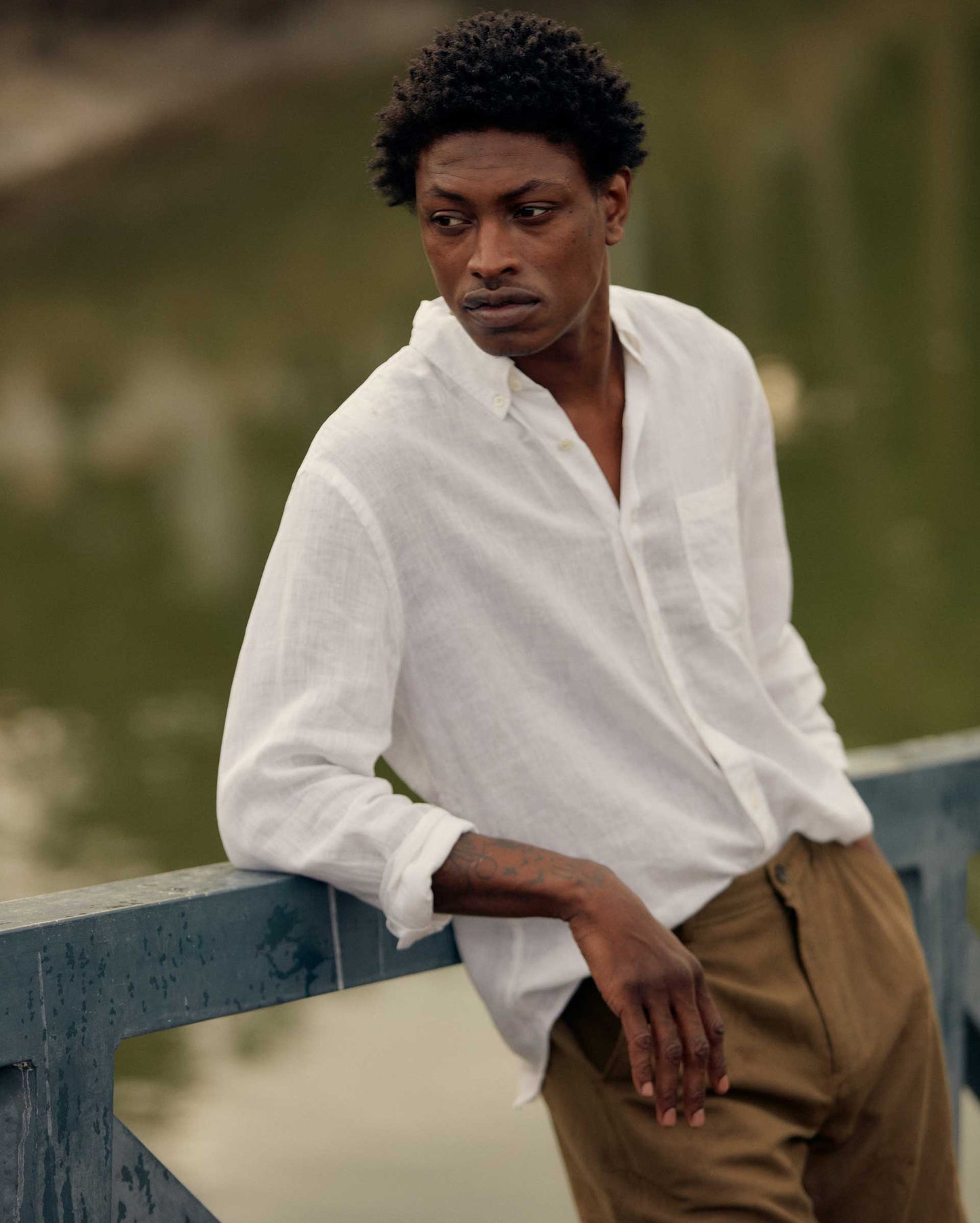 Tuscumbia Linen Shirt Button Down White Billy Reid
