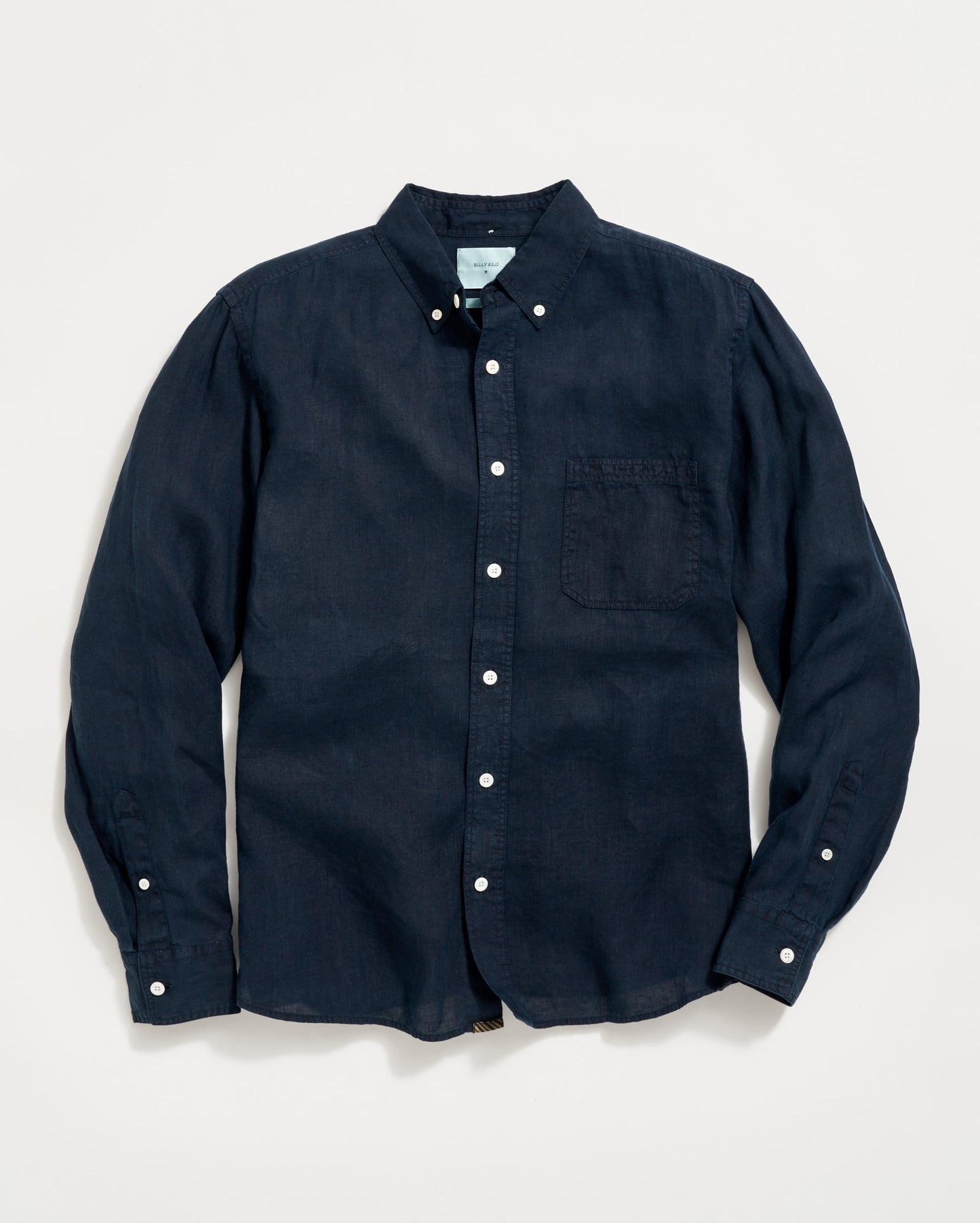 Tuscumbia Linen Shirt Button Down Carbon Blue Billy Reid