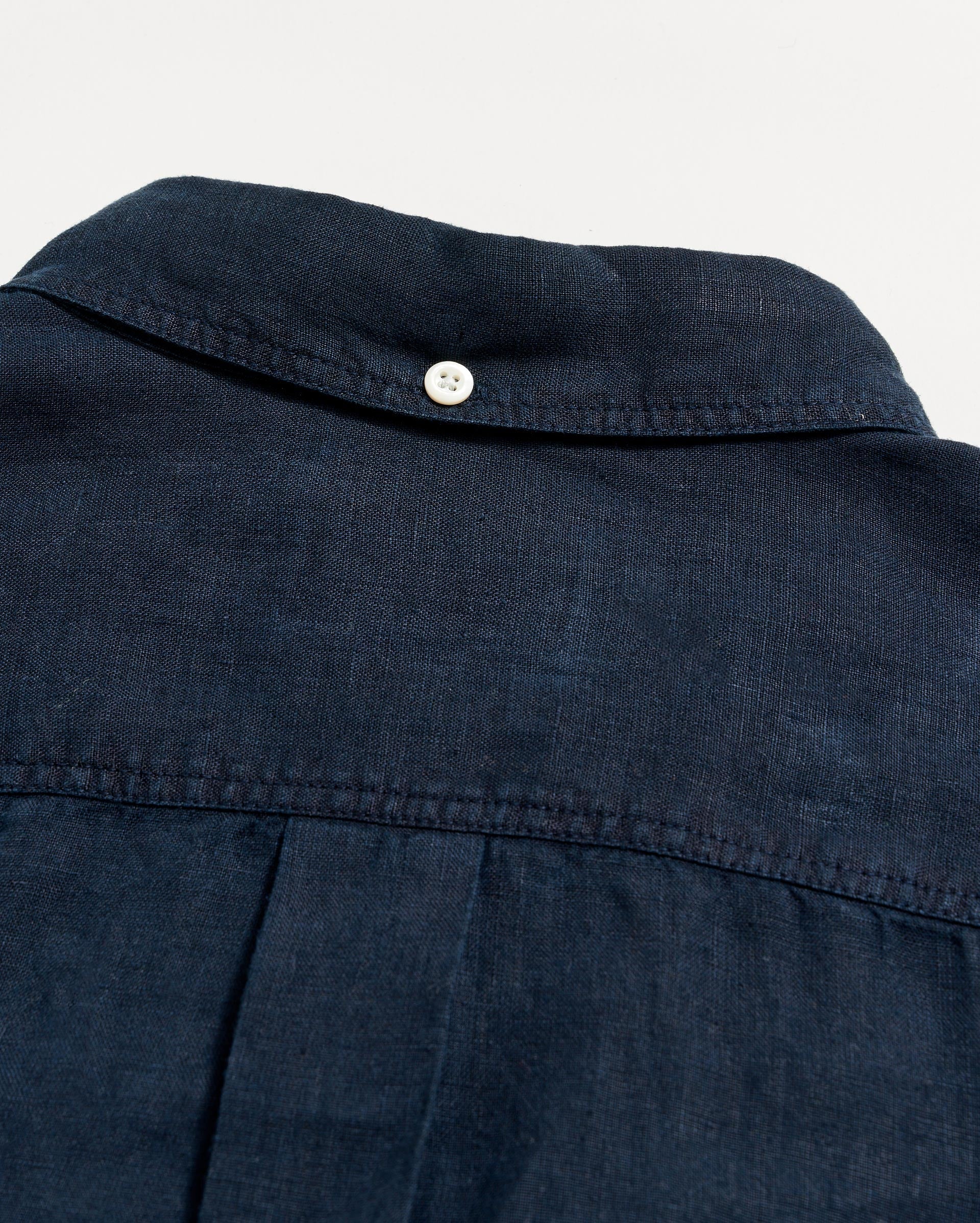 Tuscumbia Linen Shirt Button Down Carbon Blue Billy Reid