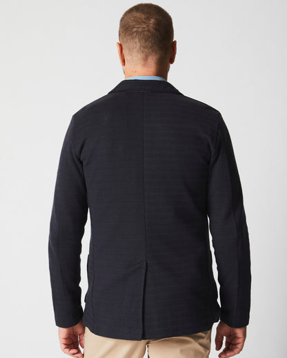 Ottoman Knit Sport Coat Carbon Blue Billy Reid