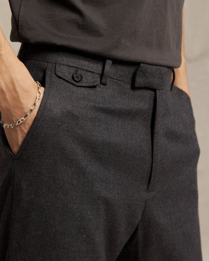 Flat Front Trouser Charcoal Billy Reid