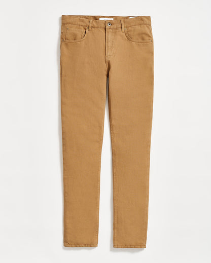 Cotton Linen 5 Pocket Pant Dark Tan Billy Reid