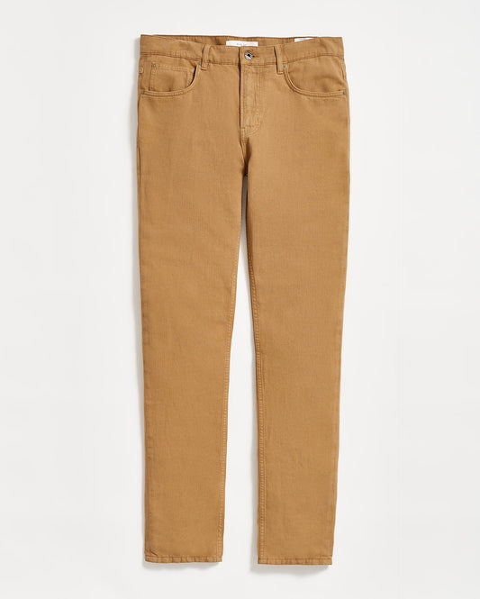 Cotton Linen 5 Pocket Pant Dark Tan Billy Reid