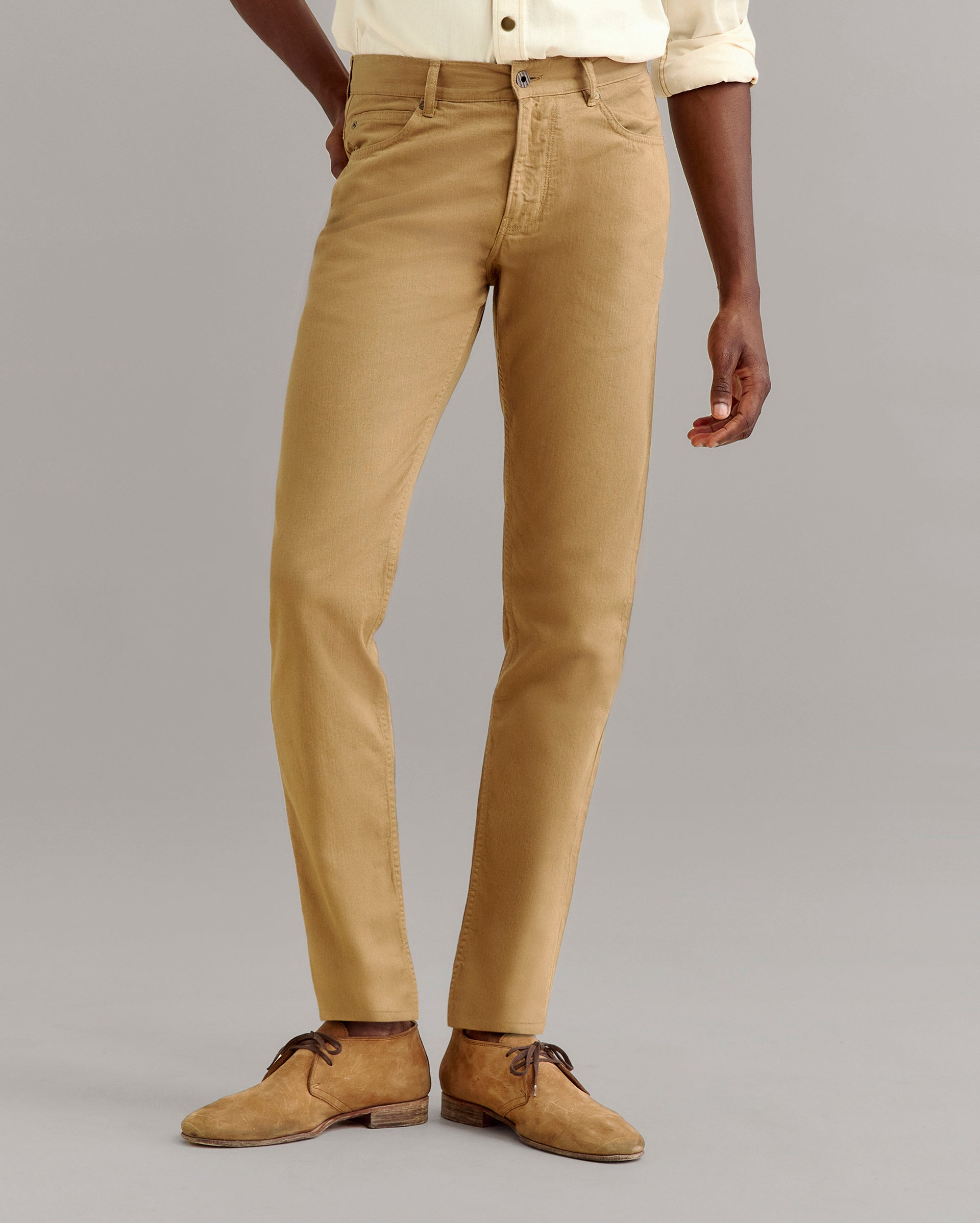 Cotton Linen 5 Pocket Pant Dark Tan Billy Reid