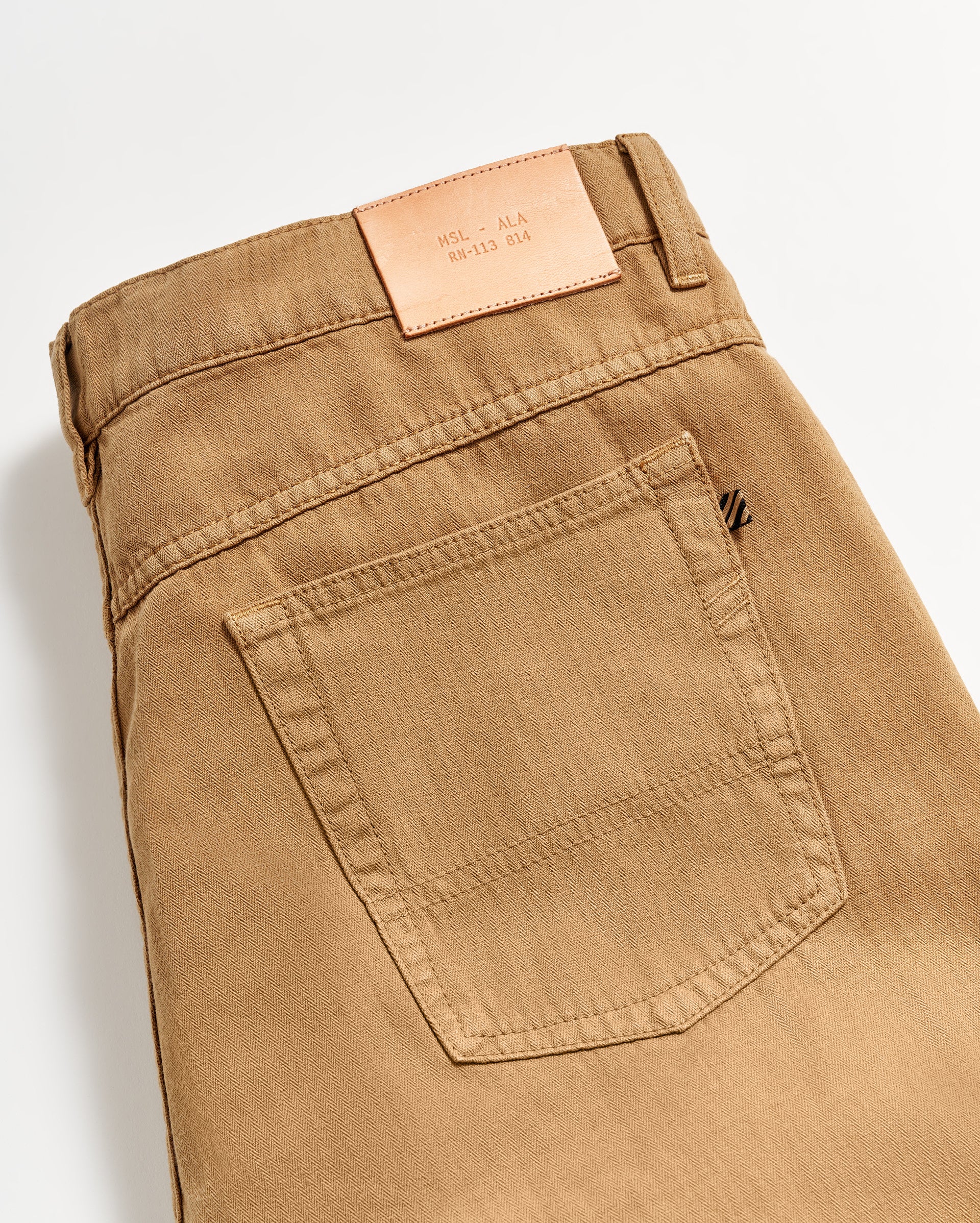 Cotton Linen 5 Pocket Pant Dark Tan Billy Reid