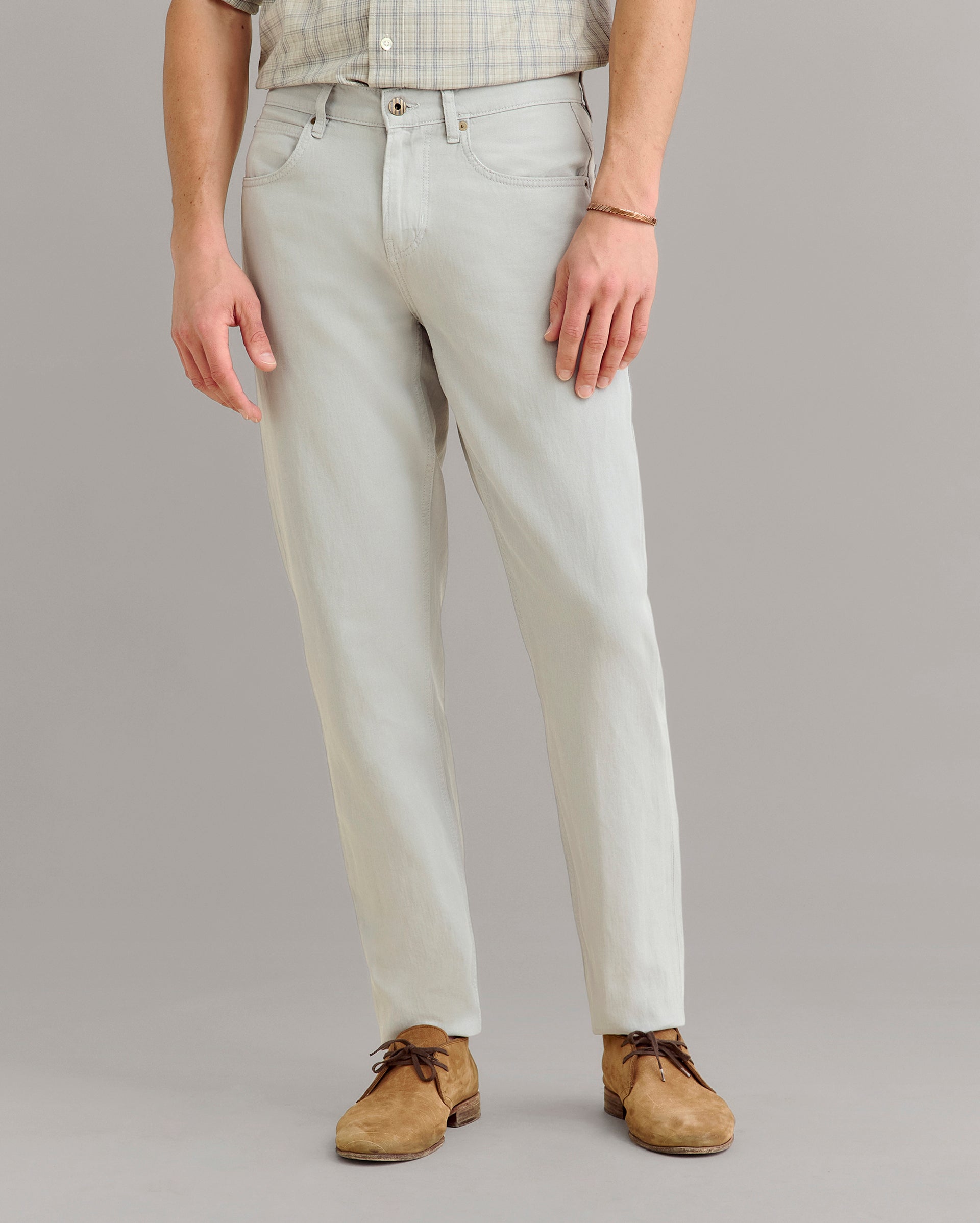 Cotton Linen 5 Pocket Pant Quarry Billy Reid