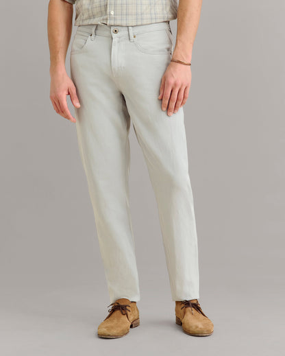 Cotton Linen 5 Pocket Pant Quarry Billy Reid