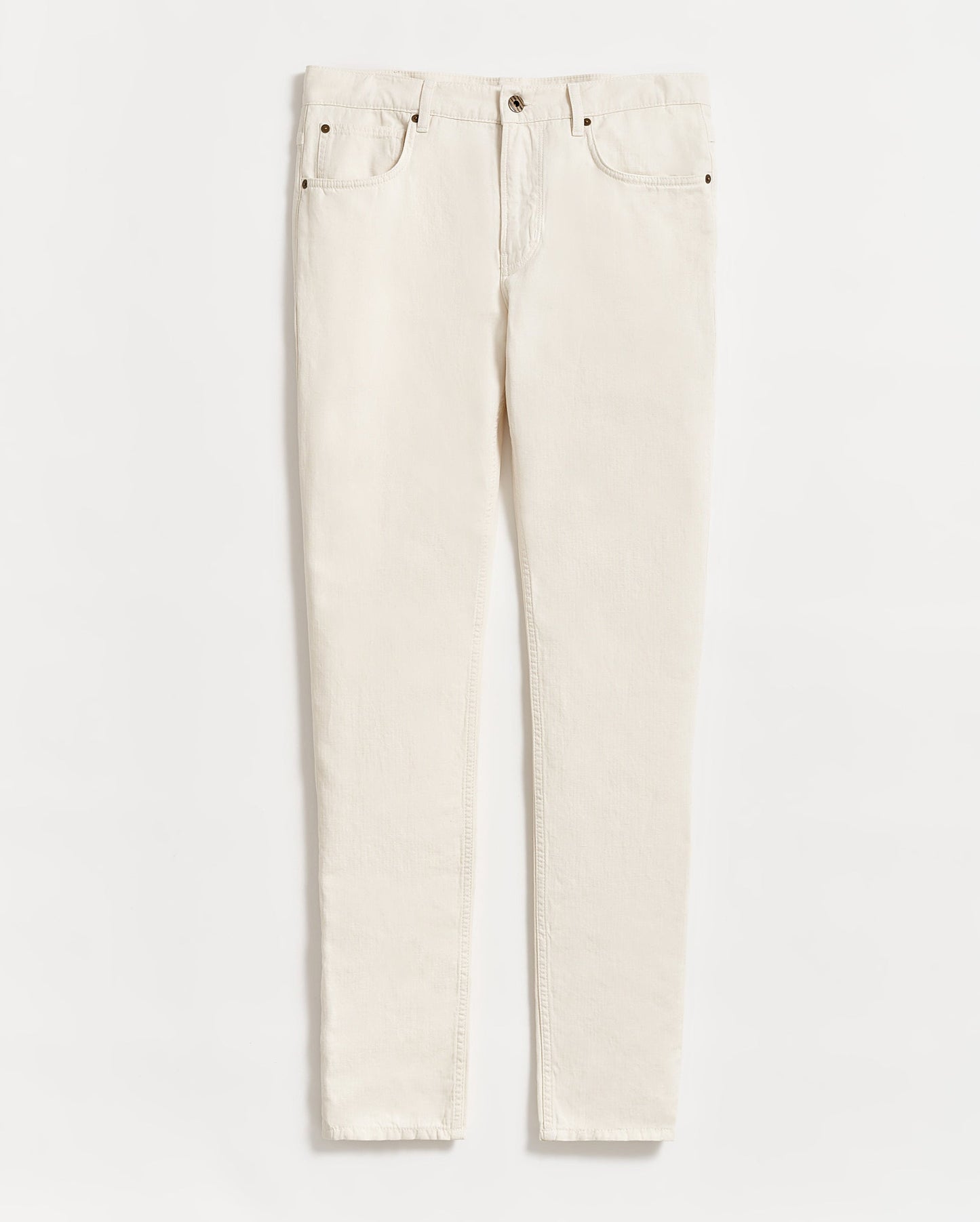Cotton Linen 5 Pocket Pant Eggshell Billy Reid
