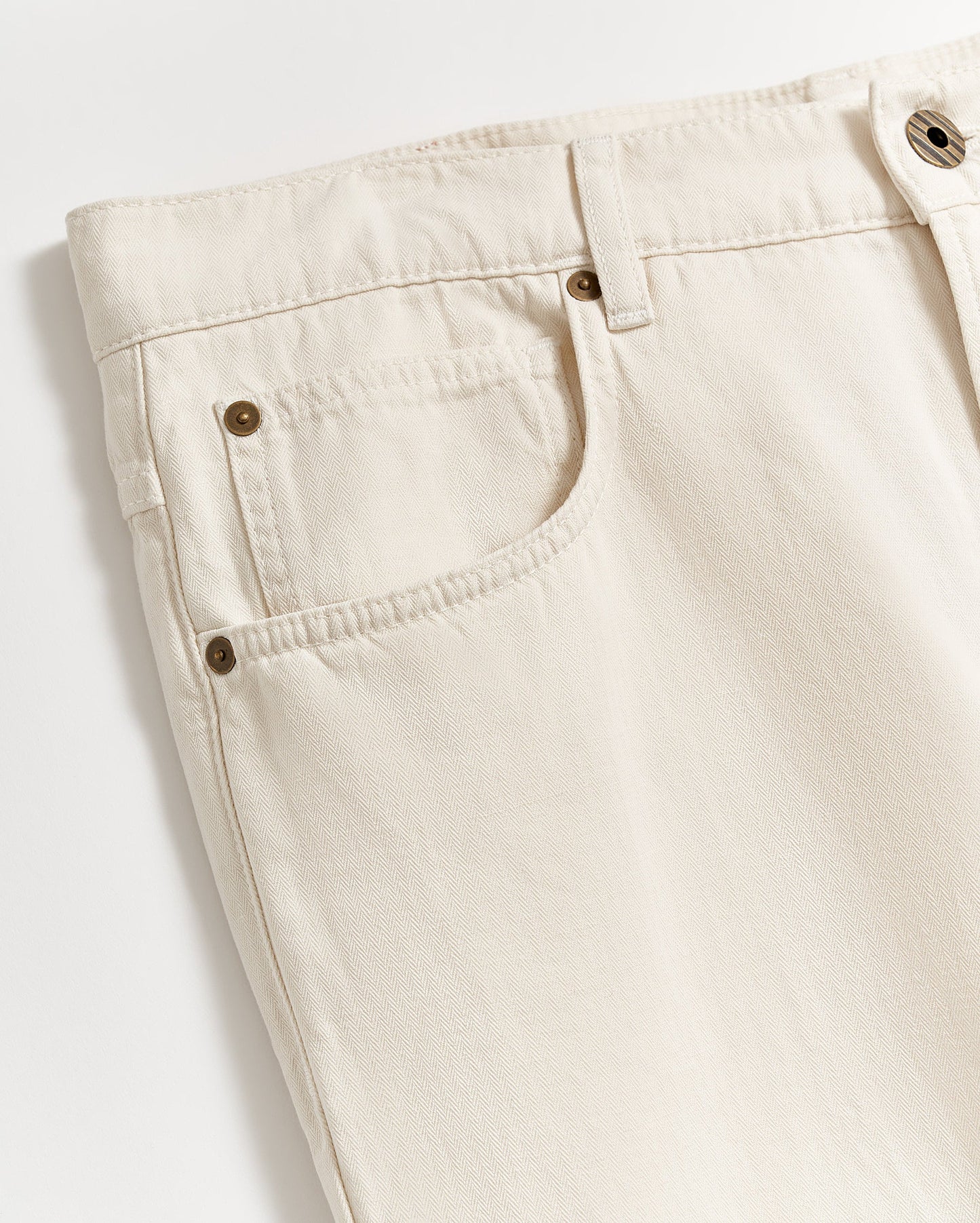 Cotton Linen 5 Pocket Pant Eggshell Billy Reid