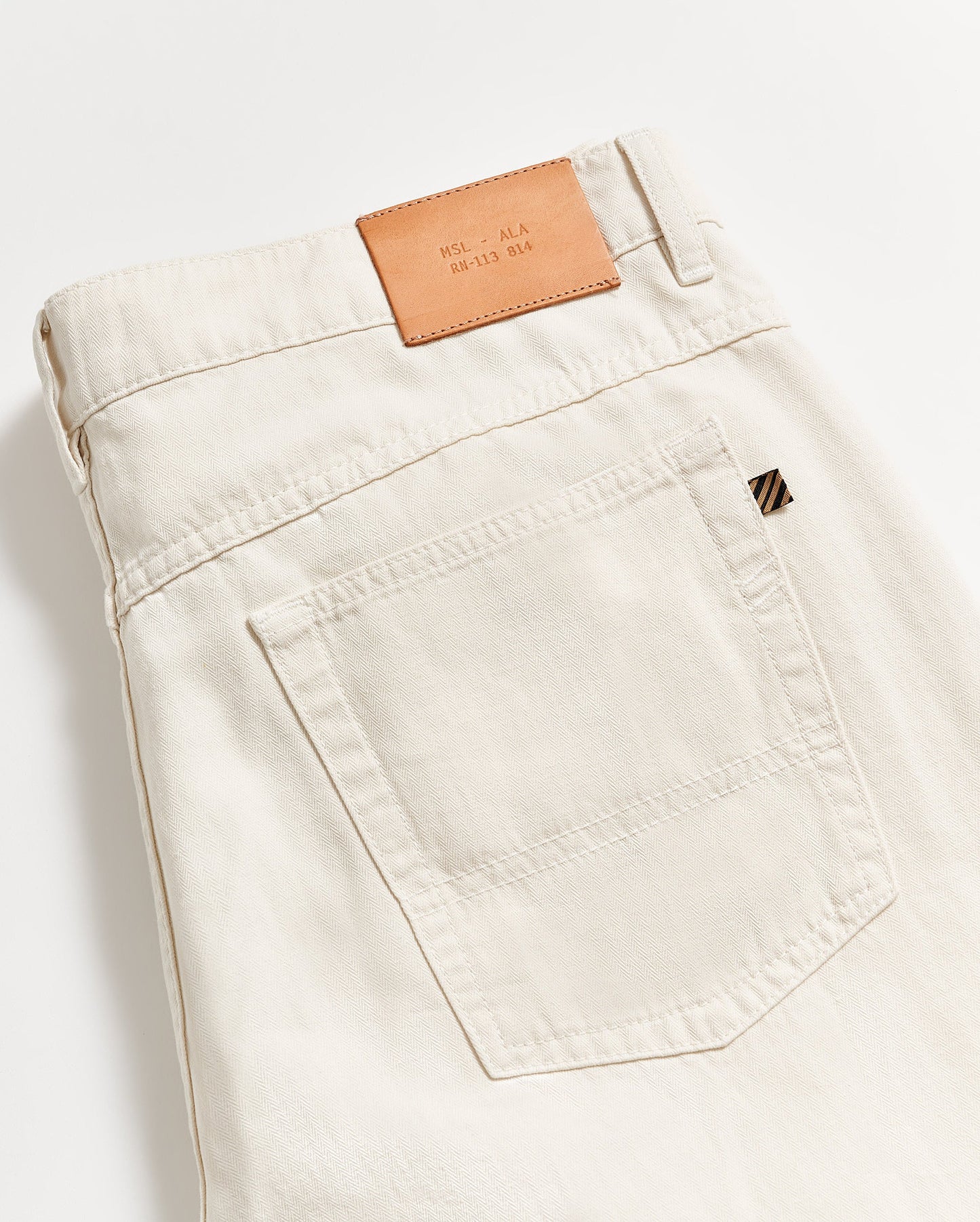 Cotton Linen 5 Pocket Pant Eggshell Billy Reid
