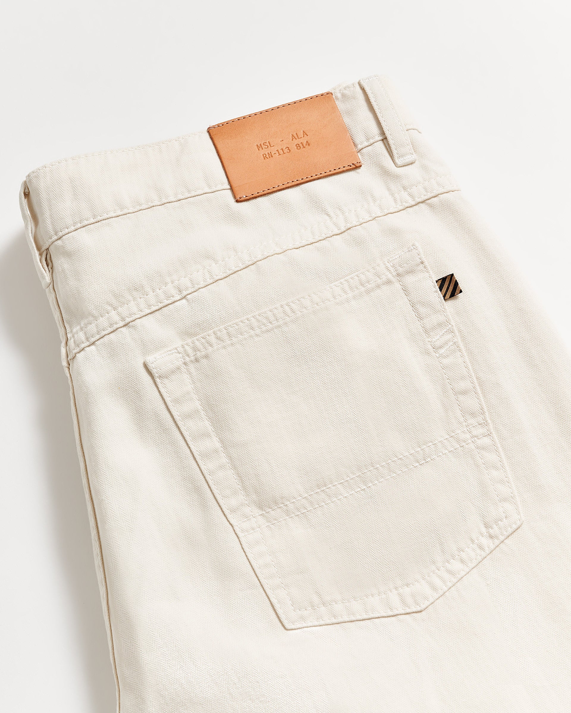 Cotton Linen 5 Pocket Pant Eggshell Billy Reid