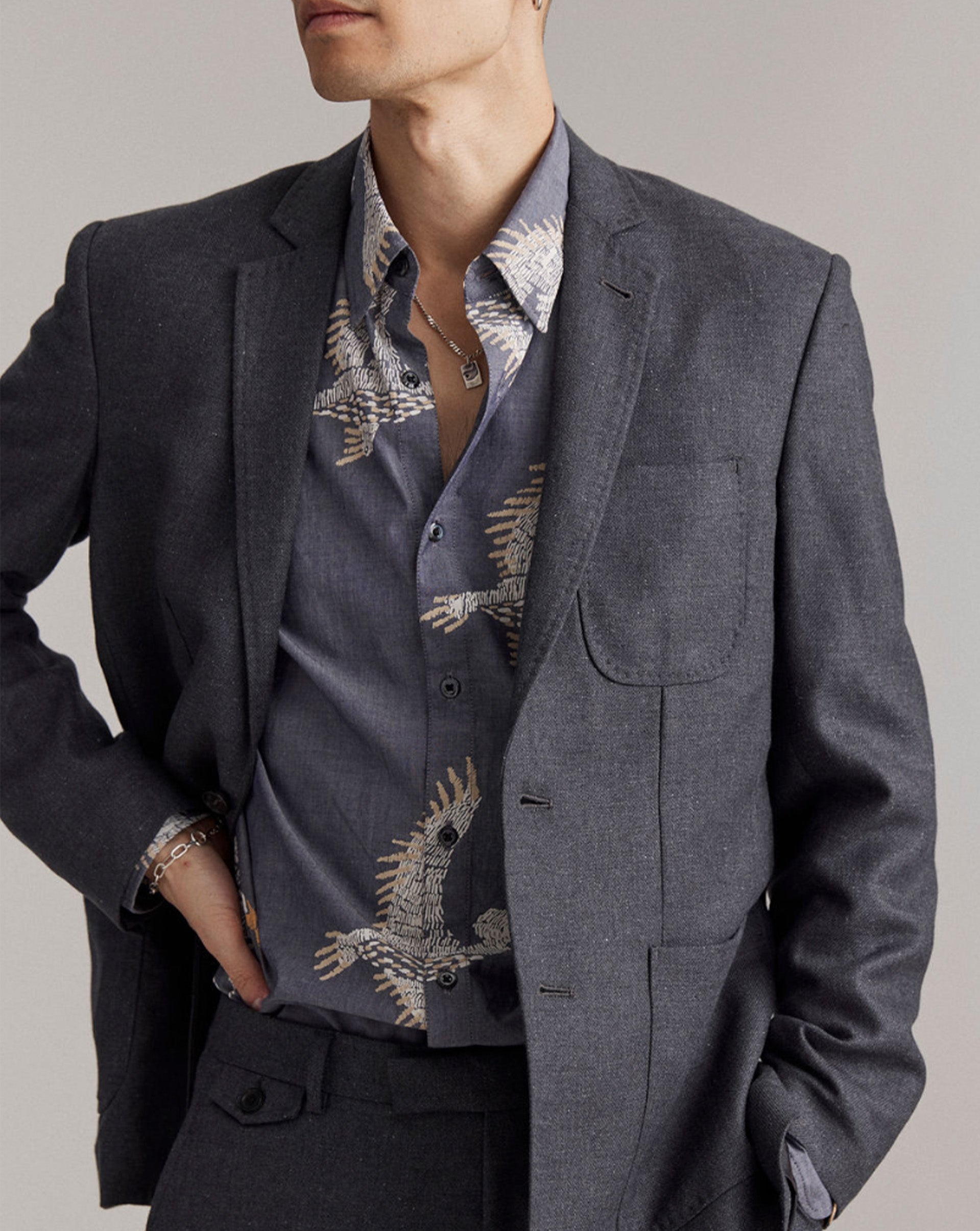 Archie Jacket Charcoal Billy Reid