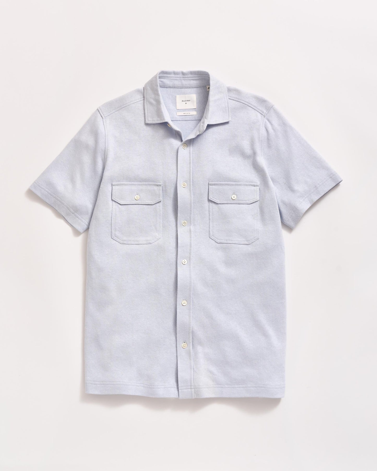 Short Sleeve Hemp Cotton Knit Shirt Pebble Billy Reid