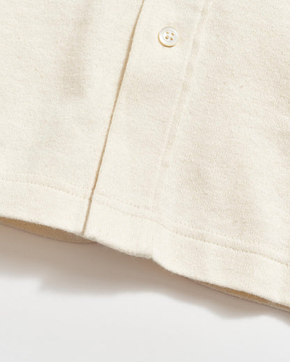 Short Sleeve Hemp Cotton Knit Shirt Tinted White Billy Reid
