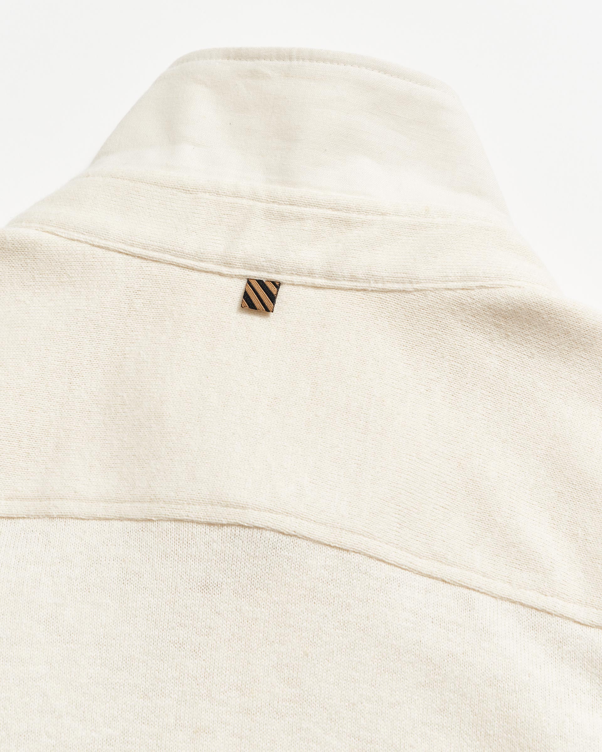 Short Sleeve Hemp Cotton Knit Shirt Tinted White Billy Reid