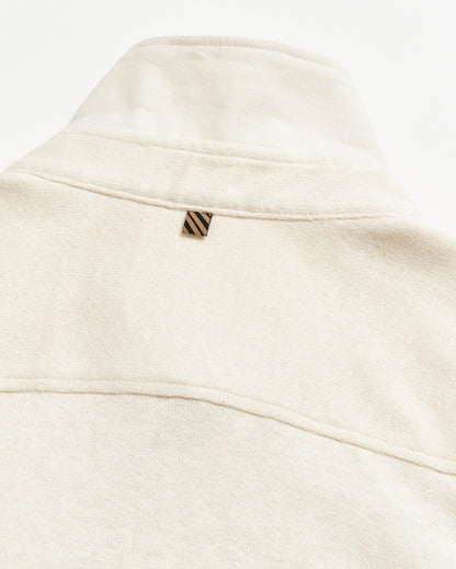 Short Sleeve Hemp Cotton Knit Shirt Tinted White Billy Reid
