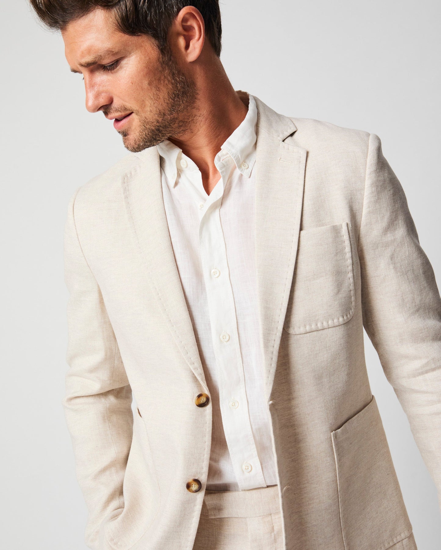 Herringbone Archie Jacket Natural Billy Reid
