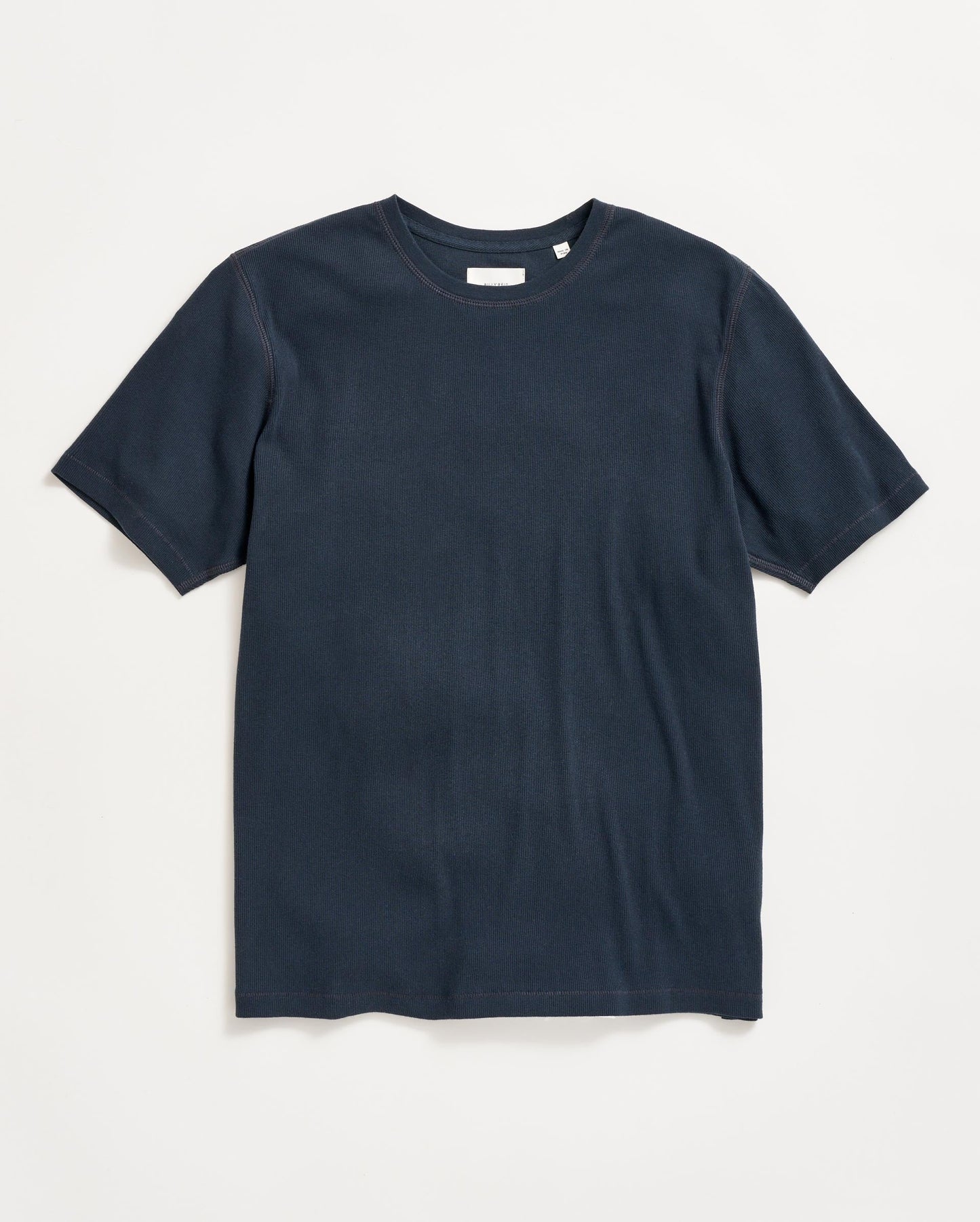Short Sleeve Rib Crew Carbon Blue Billy Reid