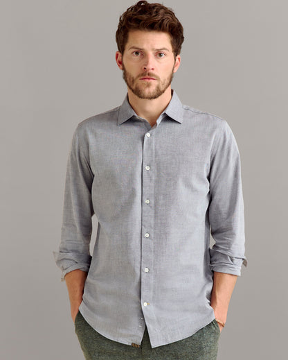 Oxford Hutcheson Dress Shirt Light Grey Billy Reid
