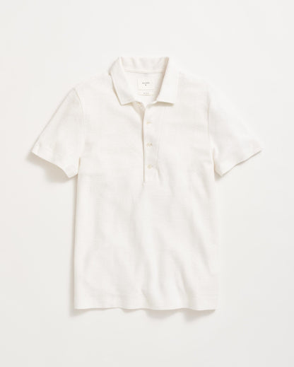 Hemp Cotton Twill Polo White Billy Reid