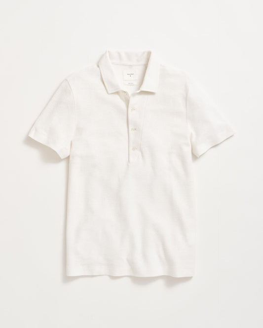 Hemp Cotton Twill Polo White Billy Reid